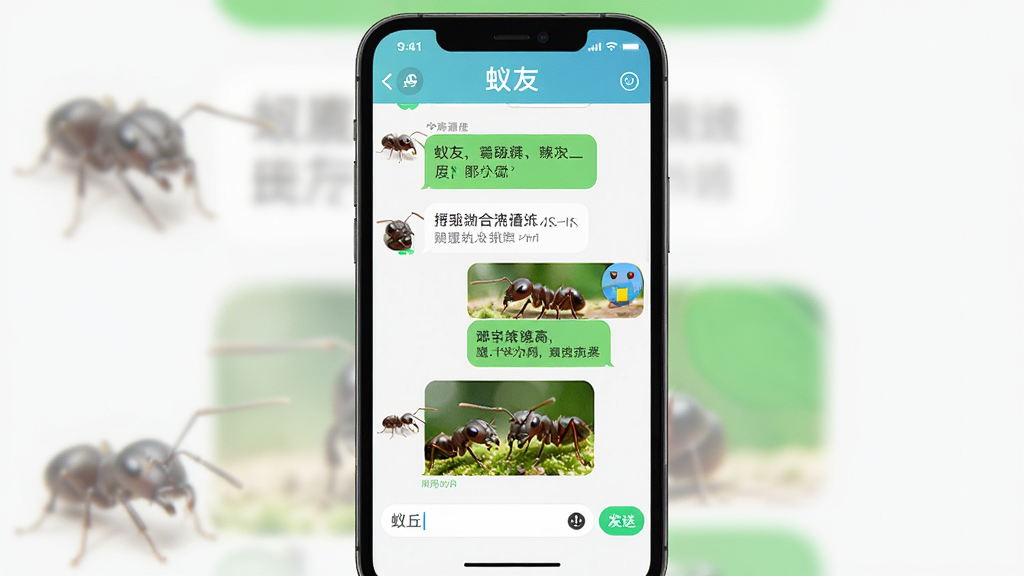 ����app��ʱͨѶ�������չʾ���ֻ���Ļ����ʾ���ѶԻ����ݺ��������ͼƬ������Ϊ�ֻ�������棬���־��У��Ű����������Ϊ�罻����UI��ϸ�ڰ����������ݡ�����򡢷��Ͱ�ť�����ʸ���ɾ��޶���Ԫ��