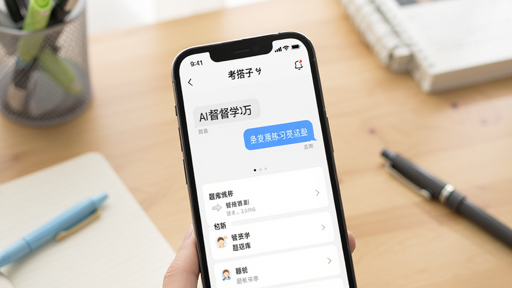 ������APP����չʾ���ֻ���Ļ����ʾAI��ѧ�Ի��������ϰҳ�棬����Ϊ�������ľߣ��������������������