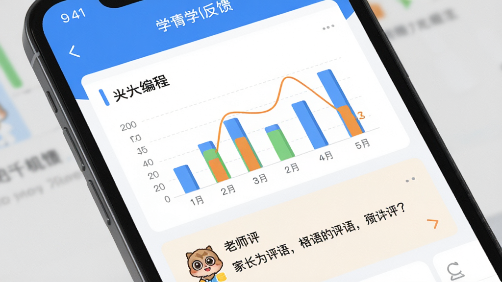 ���ұ�̼ҳ���ѧ�鷴��ҳ�棬�ֻ���Ļչʾ��ɫ����ͼ������ʦ�������Ϊ�ֻ���д�����־��У��Ű����������Ϊ������APP����չʾ��ϸ�ڰ�����ɫ�ͳ�ɫ�����ͼ��Ԫ�أ����ʸ���ɾ��޶���Ԫ��