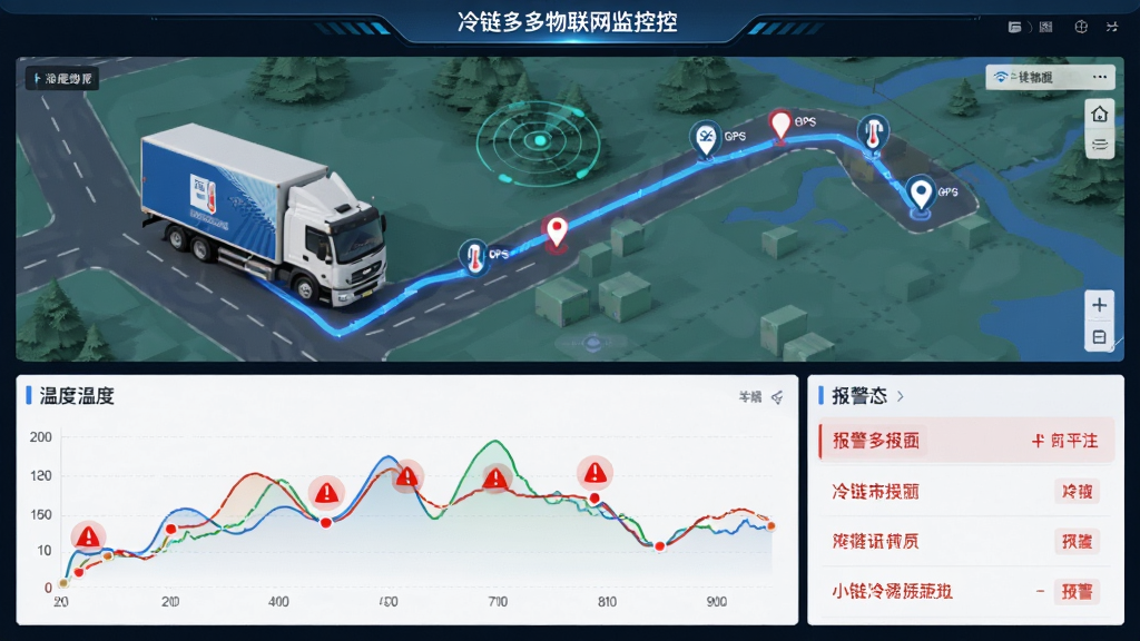 ���������������ؽ��棬����Ϊ�������䳵��������¶�ʵʱ��ص�ͼ������Ϊ�Ϸ���ͼ�켣���·��¶������뱨���б����Ű��������������Ϊ�������Ƽ��磬ϸ�ڰ����¶ȼ�ͼ�ꡢGPS��λ�㡢Ԥ�������ʾ�����ʸ��壬�ɾ����޶���Ԫ��