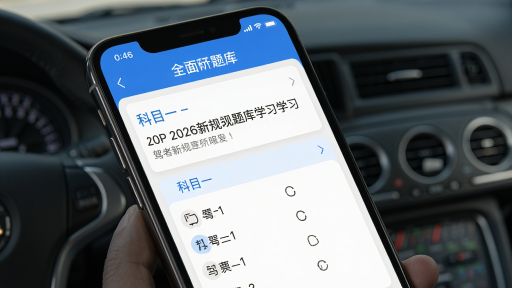 �ݿ�ȫ��ͨAPP�����ͼ��2026�¹����ѧϰҳ�棬�ֻ���Ļ����ʾ��Ŀһ��Ŀ��ѡ�����ɾ����࣬������ɫ�����廭�ʣ��޶���Ԫ��