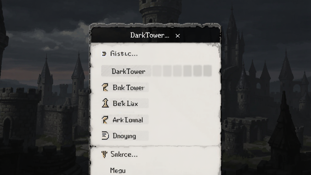 DarkTower �����˵� �����ͼ