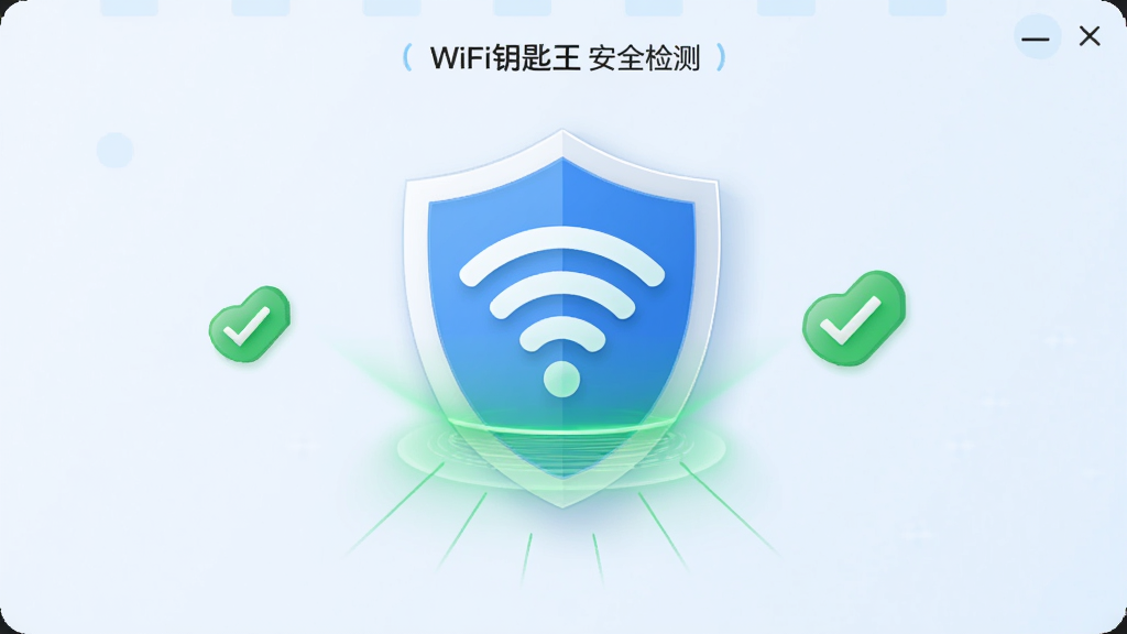 WiFiԿ������ȫ�����棬����Ϊ����ͼ����WiFi�ź���ϣ����־��У��Ű�Գƣ�����ǳɫ���ϸ������ɫ�Թ���ɨ���Ч�������������ɾ����޶���Ԫ��