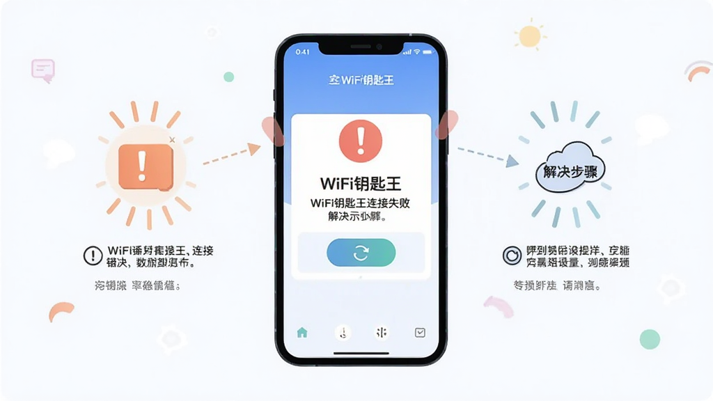 WiFiԿ��������ʧ�ܽ��ʾ��ͼ������Ϊ�ֻ���Ļ��ʾ������ʾ�ͽ�����裬����Ϊ�����ֻ���ͼ����Ű�����������ƽ���廭��ϸ�ڰ�����̾��ͼ�ꡢˢ�°�ť������˵�������ʸ��壬�ɾ����޶���Ԫ��