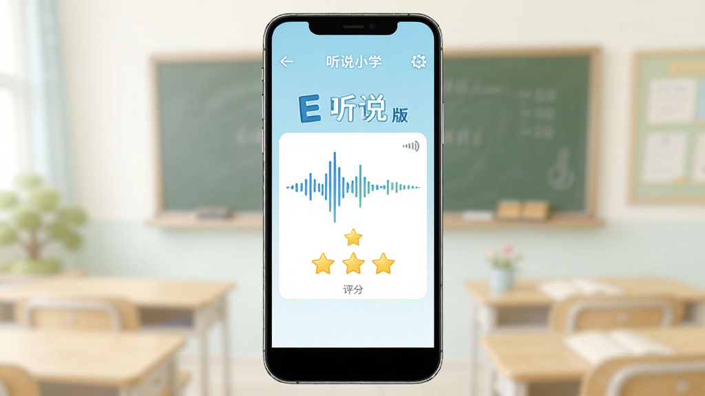 E��˵Сѧ ��׿�� �������ܽ���չʾ���������ֻ���Ļ����ʾӢ����˵��ϰҳ�棬����Ϊ����չʾ�ֻ�����棬�Ű��࣬���Ϊ���½����磬ϸ�ڰ����������Ρ������Ǽ�����ͨСѧ�����󣬻����������ɾ����޶���Ԫ��