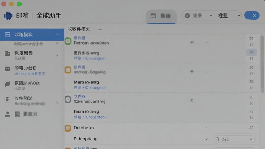 邮箱全能助手 安卓版 收件箱界面