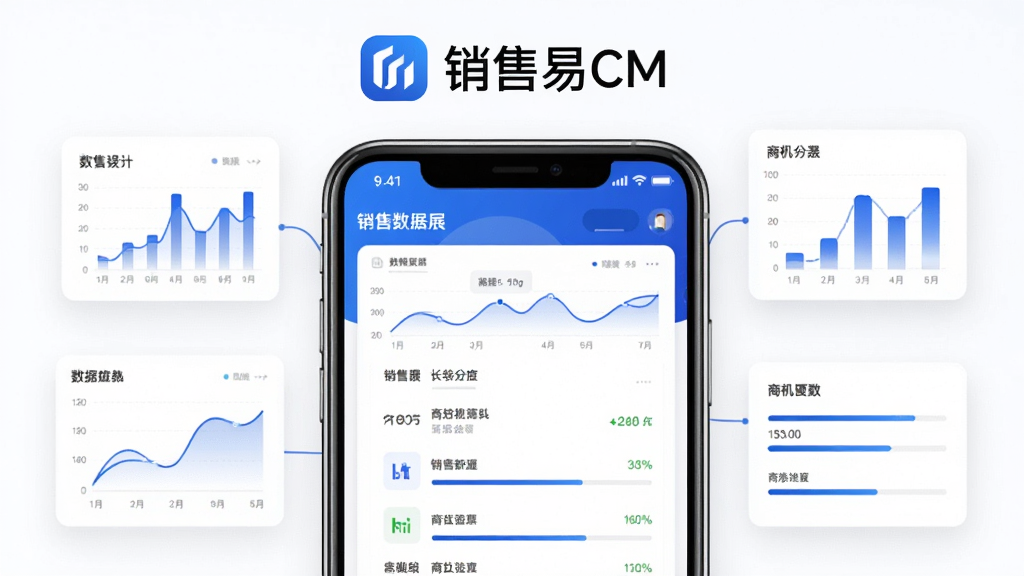 ������CRM��������չʾ������Ϊ�ֻ���Ļ�г����������ݿ������̻��б�������Ϊ���з���һ�������ֻ�����Χ���Ƽ�������ͼ��Ԫ�أ��Ű�������½ṹ�Ϸ�Ϊ����Logo�·�Ϊ�����ͼ�����Ϊ�ִ�����Ƽ��磬ϸ�ڰ�����ɫ��ɫ����������������������������ɾ��İ�ɫ���������ʸ��壬�ɾ����޶���Ԫ��