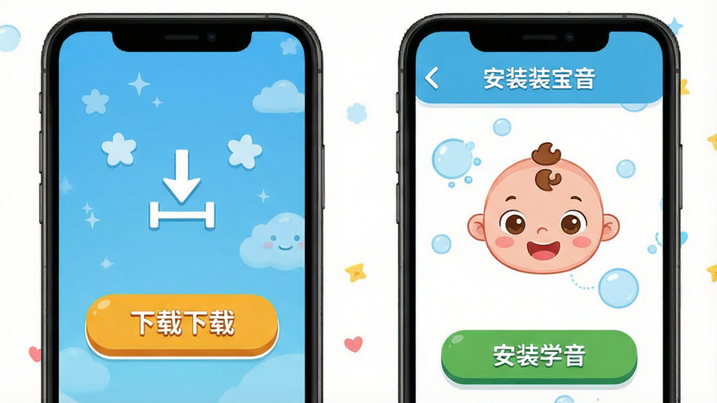 ���ı���ѧƴ����װ����ʾ��ͼ���ֻ���Ļ��ʾ���ذ�ť�Ͱ�װ���棬��ͨ��񣬼�����ˣ��ɾ��޶���Ԫ�أ����廭��