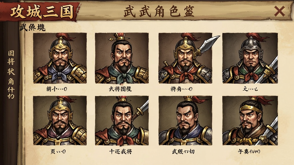 攻城三国 武将角色图鉴