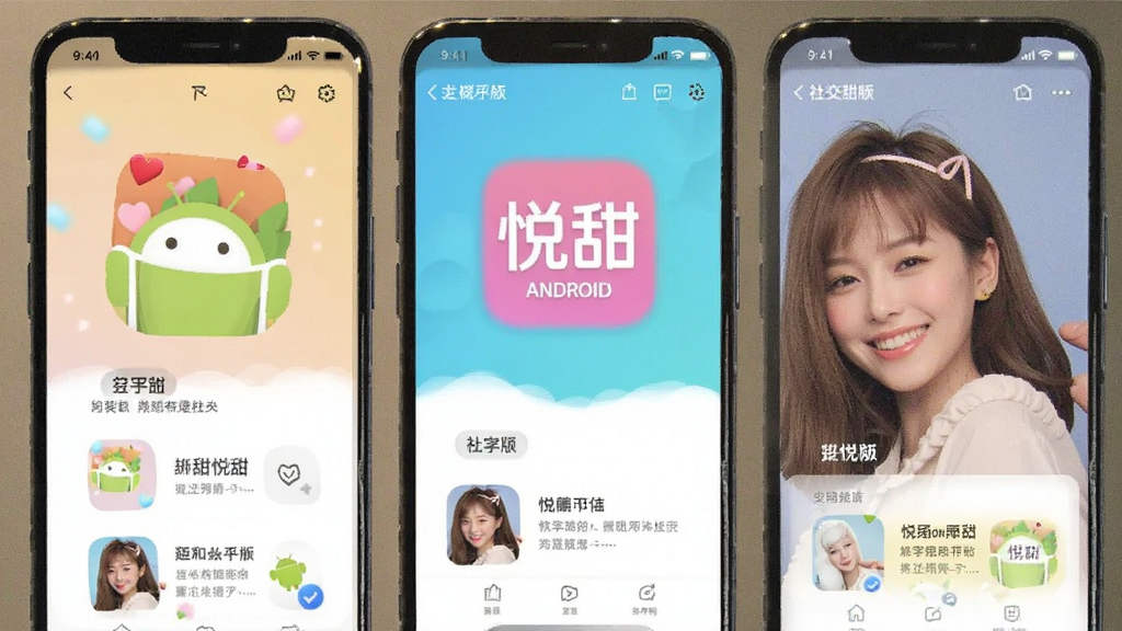 悦甜 安卓版 社交应用界面