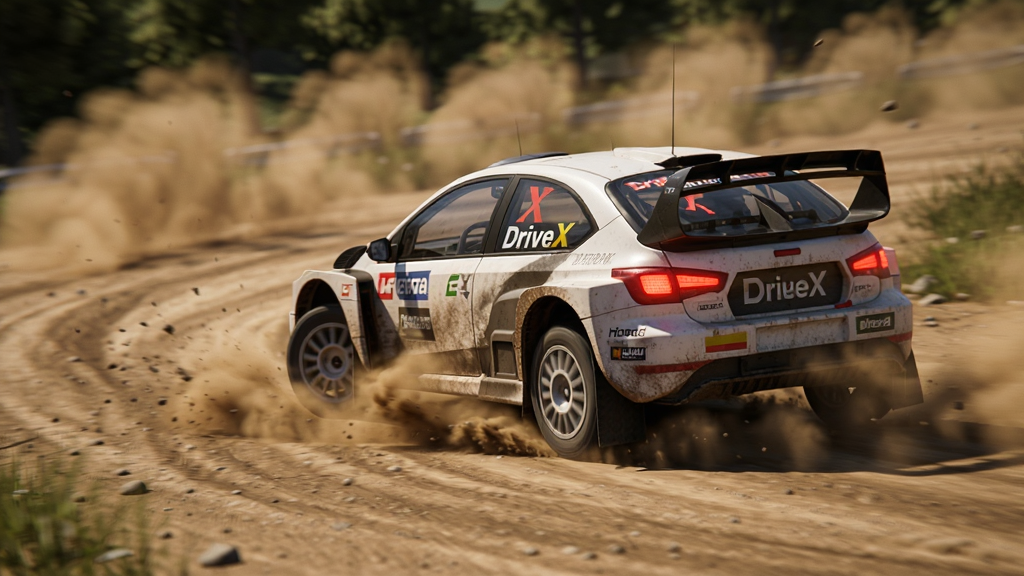 DriveX����ģ����������������������������������·��Ư�ƣ�����Ϊ����׷���ӽǣ��Ű�ǿ���ٶȸУ����Ϊдʵ3D��Ϸ���棬ϸ�ڰ�������ĳ����ͳ�β�ƣ����ʸ��壬�ɾ����޶���Ԫ��