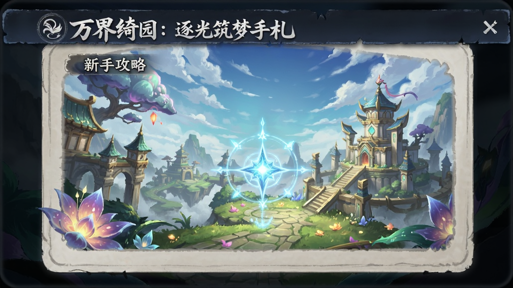 万界绮园:逐光筑梦手札 新手攻略 界面