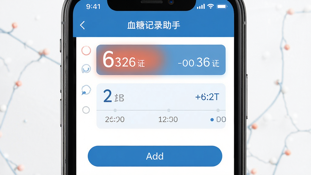 Ѫ�Ǽ�¼����App��ҳ���棬����Ϊ�ֻ���ĻչʾѪ�Ǽ�¼�б������Ӱ�ť�����־��У��Ű������������ҽ�Ʒ磬ϸ�ڰ�����ɫ��ɫ����Ѫ����ֵ������ʱ������ƣ����ʸ��壬�ɾ����޶���Ԫ��