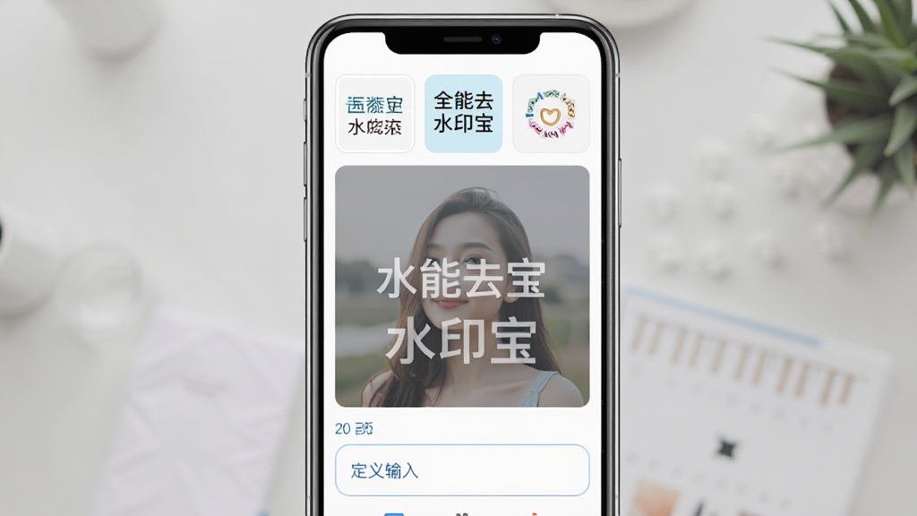 ����Ϊ�ֻ���Ļչʾȫ��ȥˮӡ����ˮӡ���ӽ��棬����Ϊ�����Ű棬�Ϸ�Ϊˮӡģ������ͼ���·�Ϊ�Զ�������򣬷��Ϊ���¼��磬ϸ�ڰ�����͸��ȫ��ˮӡ��������Ƭ�ϵ�Ч�������ʸ��壬�ɾ����޶���Ԫ��