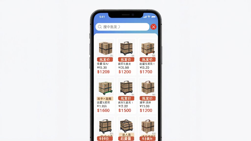 ³������APP��ҳչʾһ�ֻ�Դֱ�����棬����Ϊ�ֻ���Ļ����ʾ����������Ʒ�б��ͼ۸��ǩ�����ֲ������½ṹ�Ϸ��������·���Ʒ�ٲ������Ű��������������Ϊ�ִ���Լ����磬ϸ�ڰ�����Ʒ����ͼ�������۱�ǩ�����������֣����ʸ���ɾ��޶���Ԫ��