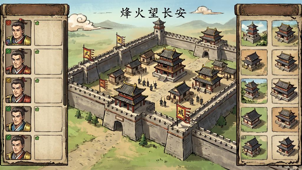 �����������Ϸ�����棬����Ϊ�Ŵ������Ǹ��ͼ�����������ʾ�佫�б��Ҳ���ʾ�ǳؽ������Ű���ø������������ϸ�ڰ�����ǽ�����̨�����ģ����������ɾ��޶���Ԫ��
