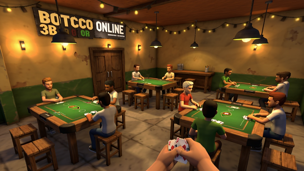 Boteco Online 3D ���߾ư�3D ��Ϸ������ 3Dдʵ��� �����ֽǾưɳ��� ľ������ ůɫ�ƹ� �����Ϸ��̨ ��ҽ�ɫΧ�� ��һ�˳��ӽ� �߻��� �ɾ� �޶���Ԫ��