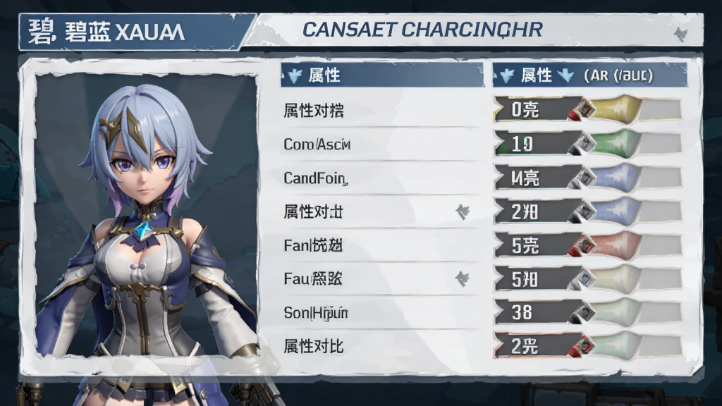 碧蓝航线 角色图鉴 属性对比