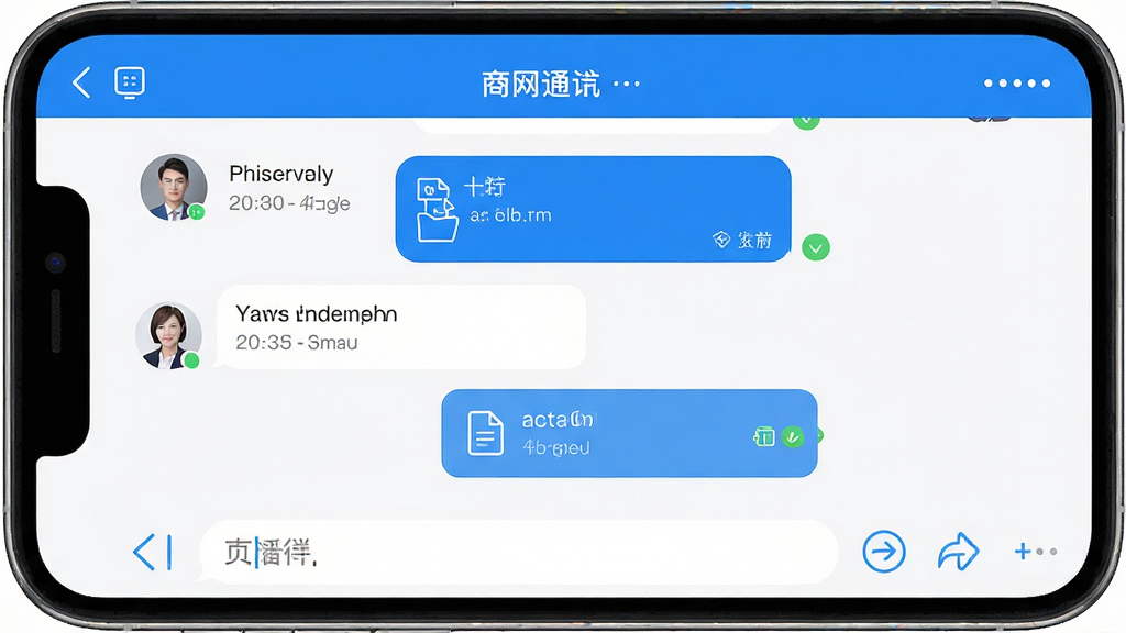 �����칫APP��ʱͨѶ��������ͼ������Ϊ�ֻ���ĻչʾȺ�ĶԻ�������Ϊ���½ṹ�����������ײ�������Ű�����չʾ��Ϣ�������Ѷ���ʶ������Լ����������ɫ��ϸ�ڰ���ͷ��ʱ������ļ����俨Ƭ�����ʸ���ɾ��޶���Ԫ��