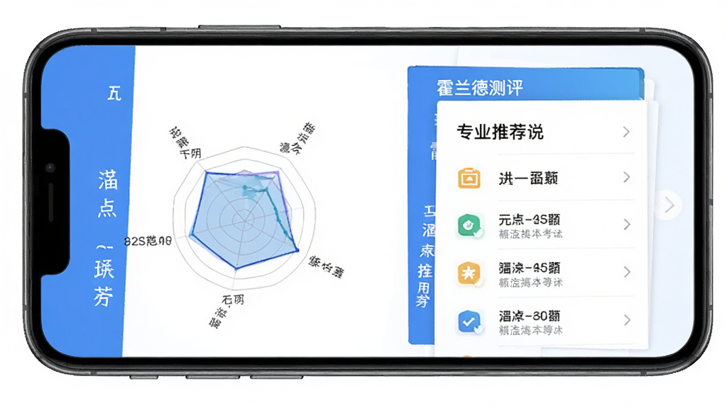��ְ���п��Ծ����APP��Ȩ������ҳ�棬����Ϊ�ֻ���Ļ��ʾ�����²�������ͼ��������Ϊ���½ṹ���Ű����������Ϊרҵ�����������棬ϸ�ڰ����״�ͼ��רҵ�Ƽ��б��������������ɾ����޶���Ԫ��