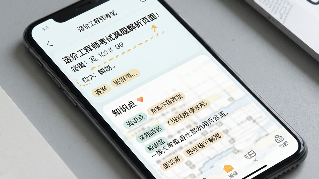 ��۹���ʦ����APP�������ҳ�棬����Ϊ�ֻ���Ļ��ʾ��Ŀ��������֣�����Ϊ���½ṹ�Ϸ���Ŀ�·��������Ű������׶����������ǳɫ��ϸ�ڰ����𰸱�ע��֪ʶ���ǩ�����ʸ���ɾ��޶���Ԫ��