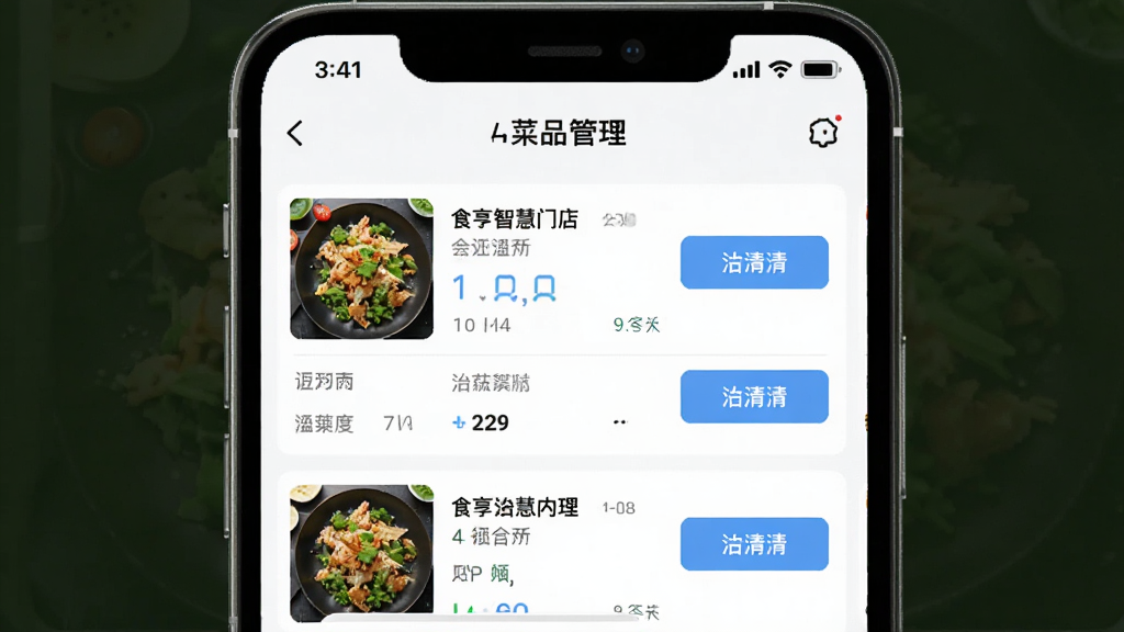 ʳ���ǻ��ŵ�APP��Ʒ���������ͼ���ֻ���Ļչʾ��Ʒ�б��͹��尴ť����ˬ�ִ�UI��񣬸߻��ʣ��ɾ��޶���Ԫ��