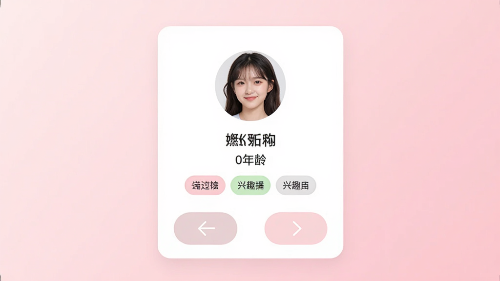 С����Ӧ���������ͼ��������ʾһ���û����Ͽ�Ƭ����Ƭ����ͷ���ǳơ����䡢��Ȥ��ǩ���ײ������һ���ť������Ϊǳ��ɫ���䣬���������¼�Լ�����������ɾ����޶���Ԫ��