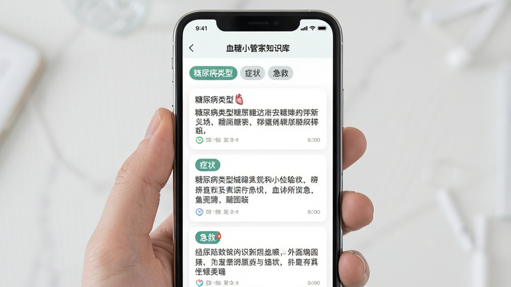 Ѫ��С�ܼ�֪ʶ��ҳ�棬����Ϊ�ֻ���Ļ��ʾ����֪ʶ�����б��ͷ����ǩ������Ϊ���½ṹ���Ű����룬���Ϊ�����Ķ���App��ϸ�ڰ������������͡���֢״�������ȡ������ֱ�ǩ�������������ɾ����޶���Ԫ��