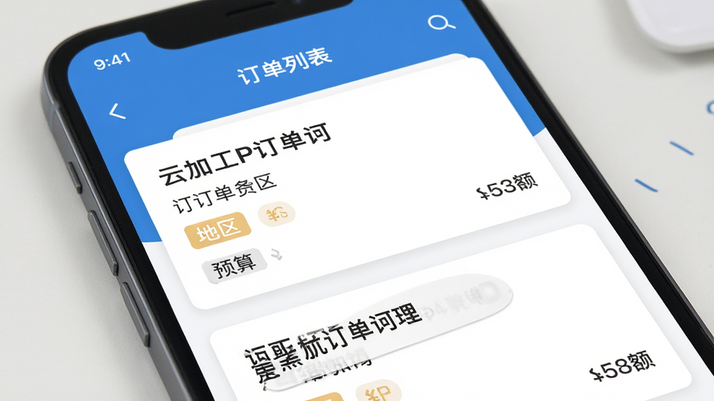 �Ƽӹ�APP�����б�ҳ�棬����Ϊ�ֻ���Ļ��ʾ�ӹ�������Ƭ������Ϊ���»����б����Ű�����������Լ����ϸ�ڰ����������⡢������ǩ��Ԥ������ʸ��壬�ɾ����޶���Ԫ��