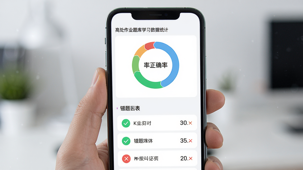 �ߴ���ҵ���ѧϰ����ͳ��ҳ�棬����Ϊ�ֻ���Ļչʾ���Ա���ͼ��������Ϊ�Ϸ�������ȷ��ͼ�·������б����Ű��������������Ϊ����ǳɫϵ��ϸ�ڰ�����ɫ�Թ���ɫ�������ͳ�ƣ����ʸ���ɾ��޶���Ԫ��