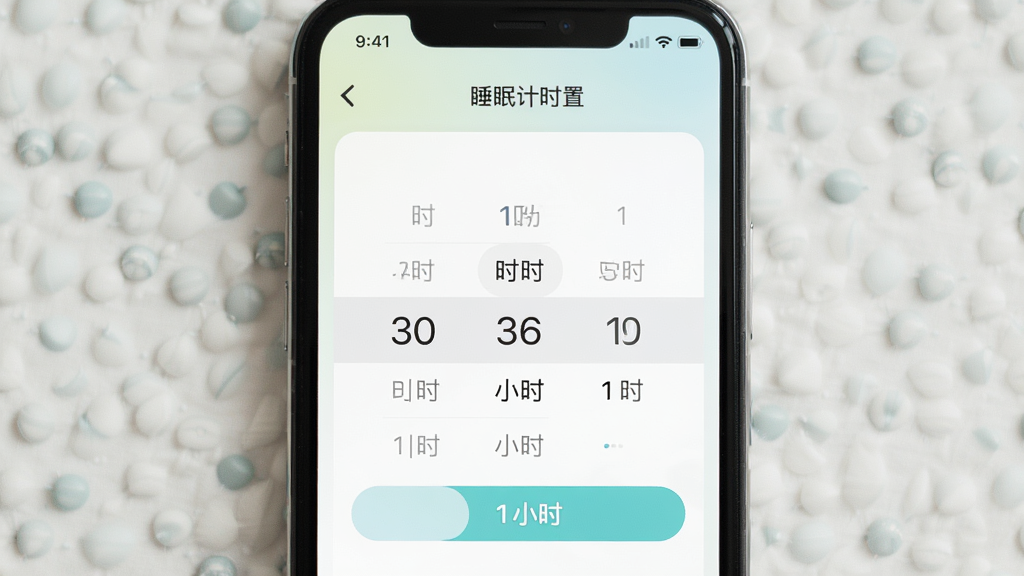 ������App˯�߼�ʱ���ý��棬����Ϊ�ֻ���Ļ��ʾʱ��ѡ���������־��У��Ű�����������Լ���£�ϸ�ڰ���30���Ӻ�1Сʱѡ����ʸɾ��޶���Ԫ��
