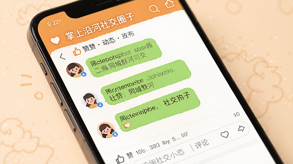 �����غ��罻Ȧ��ҳ�棬����Ϊ�ֻ���Ļ��ʾͬ��Ⱥ������Ͷ�̬�������棬���ַ����������Ű���ã������ů���У�ϸ�ڰ����û�ͷ�񡢵���ͼ�����������򣬻����������ɾ����޶���Ԫ��