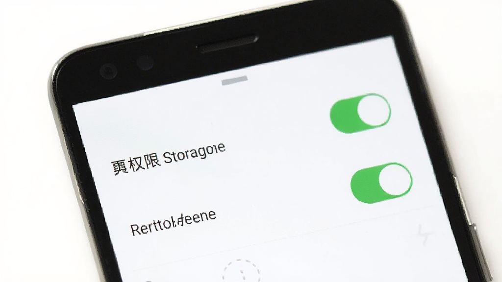 �绰������ȫAPP�ڰ�׿�ֻ��ϵİ�װȨ�����ý��棬��ʾ�洢Ȩ�޺�ͨѶ¼Ȩ�޿��ذ�ť�������࣬��ɫ��������ɫ����״̬��ʶ���ֻ���Ļ����չʾ����ƽ��UI��Ʒ�񣬸ɾ�������Ԫ�أ����廭��