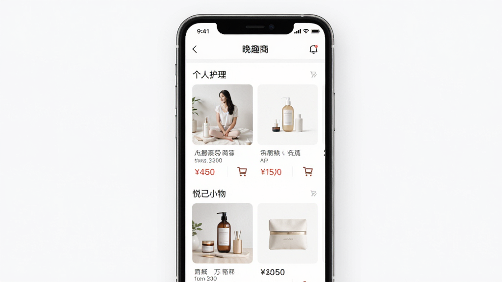��Ȥ�̳�App����չʾ������Ϊ�ֻ���Ļ��ʾ�̳���ҳ��Ʒ�б�������Ϊ�����ֻ�����ͼ���Ű�����չʾ���˻������ü�С����࣬���Ϊ���¼�Լ�ִ��磬ϸ�ڰ�����Ʒ����ͼ���۸��ǩ�����ﳵͼ�꣬���ʸ���ɾ��޶���Ԫ��