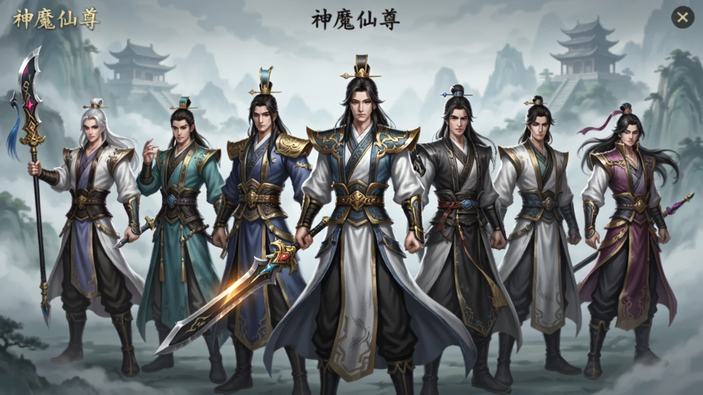 ��ħ������Ϸ��ɫѡ����棬����Ϊ�������ְҵ��ɫվ��չʾ������Ϊ�������У��Ű����������Ϊ�������ã�ϸ�ڰ�����ɫ�����������������󡢱����������ƣ����ʸ��壬�ɾ����޶���Ԫ��