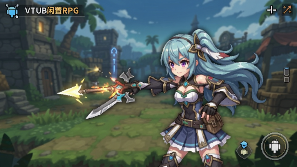VTuber闲置RPG 安卓版 战斗界面