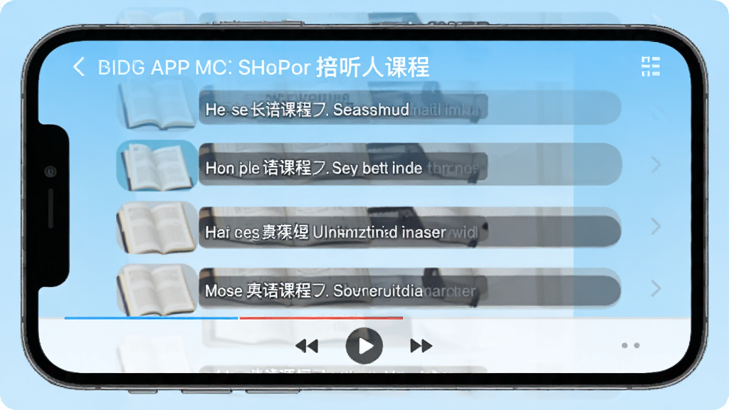 ����Ӣ��APP����չʾ���ֻ���Ļ����ʾӢ�������γ��б�����Ӣ��Ļ���գ��ײ��в��ſ�����������Ϊǳ��ɫ���䣬��ƽ����Ʒ�񣬻���ɾ����࣬���廭��