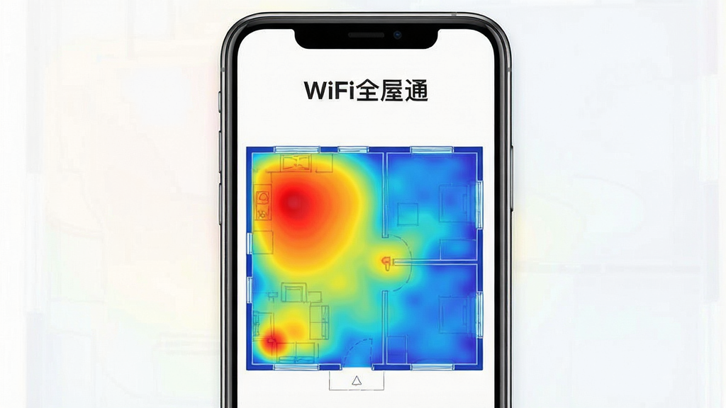 WiFiȫ��ͨ���������ͼ������Ϊ�ֻ���Ļ��ʾ��ɫWiFi�ź�����ͼ������Ϊ����չʾ���Ű����½ṹ�Ϸ������·�����ͼ�����Ϊ�Ƽ��м�Լ�磬ϸ�ڰ����������������ɫ��ͷ��������ߣ����ʸ��壬�ɾ����޶���Ԫ��
