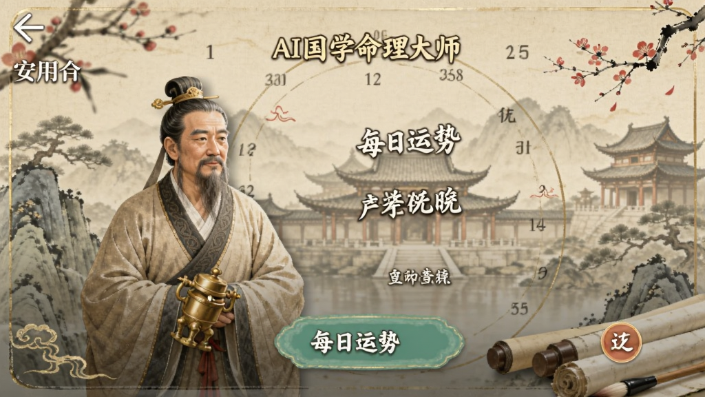 AI国学命理大师 安卓版 每日运势界面