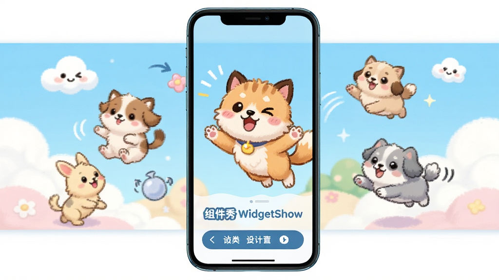 �����WidgetShow��̬��ֽ����չʾ������Ϊ�ֻ���Ļ��ʾ��ͨ�ȳ趯̬���棬����Ϊȫ����ֽԤ���ӵײ����ð�ť���Ű��࣬�����ÿɰ���ϸ�ڰ�����̬Ч��ʾ��ͷ����ǩ�������������ɾ����޶���Ԫ��