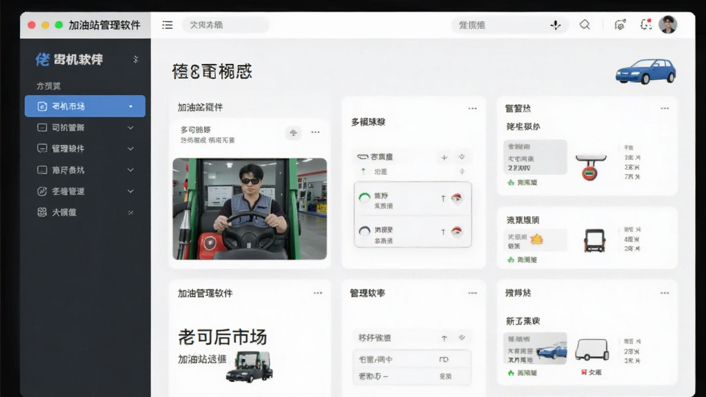 佬司机后市场 加油站管理软件 界面预览