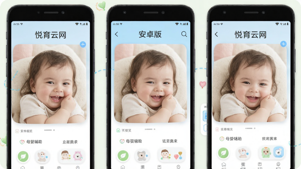 悦育云网 安卓版 母婴辅助应用 界面预览