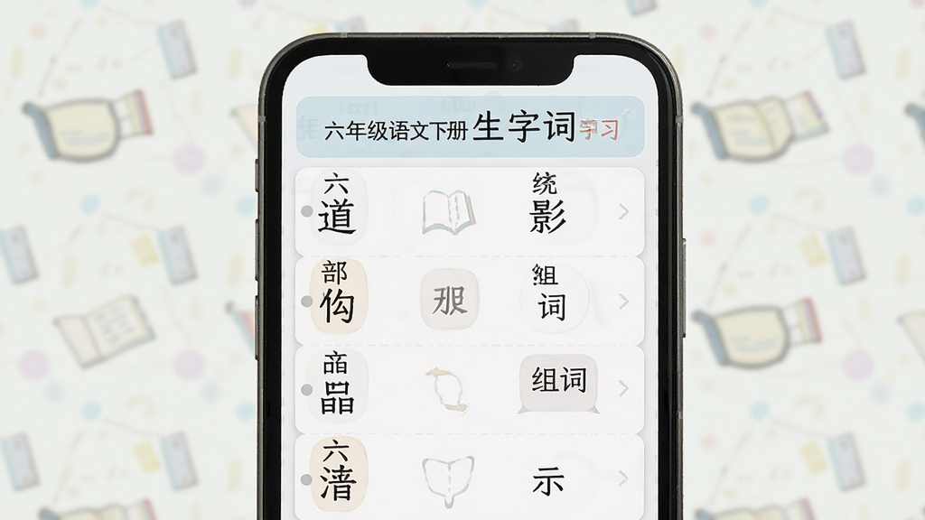 ���꼶�����²����ִ�ѧϰҳ�棬����Ϊ�ֻ���Ļ��ʾ���ֽ����б��������������У��Ű����룬����Լѧϰ�磬ϸ�ڰ���ƴ�������ס����ʾ���������������ɾ����޶���Ԫ��