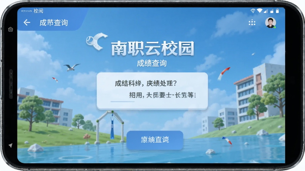南职云校园 成绩查询 功能界面 安卓版