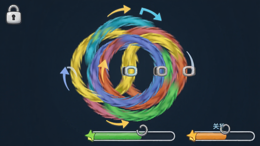 �⿪Բ����ԲȦ��ת��Ϸ���棬����Ϊ�����ɫԲ��������ת������Ϊ����չʾ���Ű��࣬���Ϊ����������ϷUI���ϸ�ڰ������ۡ���ת��ͷ���ؿ������������ʸ��壬�ɾ����޶���Ԫ��