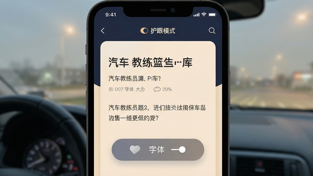 ��������Ա���APP����ģʽ���棬�ֻ���Ļ��ʾҹ�令����ɫ����Ŀ�������������ּ�࣬�����ͣ�ϸ�ڰ��������С���ڰ�ť�������������ɾ����޶���Ԫ��