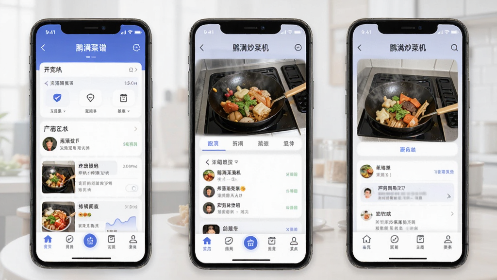 鹏满菜谱管理APP-鹏满炒菜机 界面预览