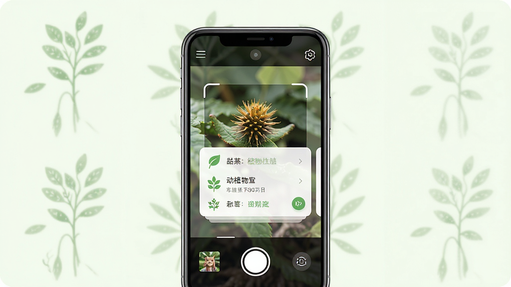 ��ֲ��ٿ�Ӧ�ý��棬����Ϊ�ֻ���Ļչʾ����ʶ���ܣ�����Ϊ�����ֻ�ģ�ͣ��Ű��࣬���Ϊ������Ȼ�磬ϸ�ڰ�����ɫֲ��ͼ���ʶ������Ƭ�����ʸ��壬�ɾ����޶���Ԫ��