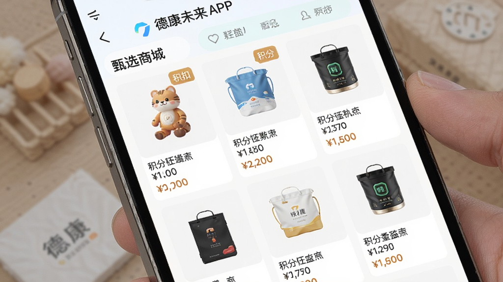 �¿�δ��APP��ѡ�̳�ҳ��,�ֻ���Ļ��չʾ��Ʒ�б�����ֵֿ۱�ǩ,����Ϊ������Ʒ����,�������ǳɫ,ϸ�ڰ�����ƷͼƬ����ּ۸�,���������ɾ��޶���Ԫ��
