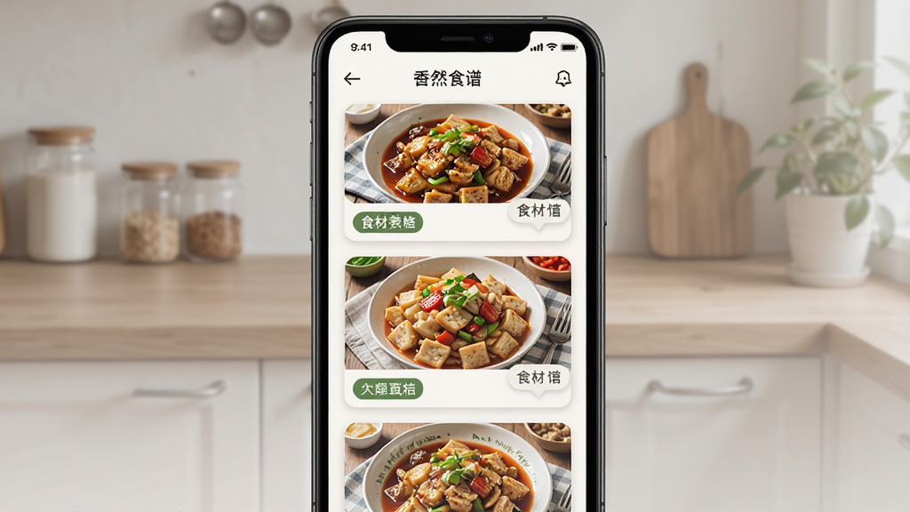 ��Ȼʳ��APP����չʾ������Ϊ�ֻ���Ļ������Ϊ�������׿�Ƭ�����Ű����룬���������Ȼ��ϸ�ڰ����ҳ���ͼƬ��ʳ�ı�ǩ�������������ɾ����޶���Ԫ��